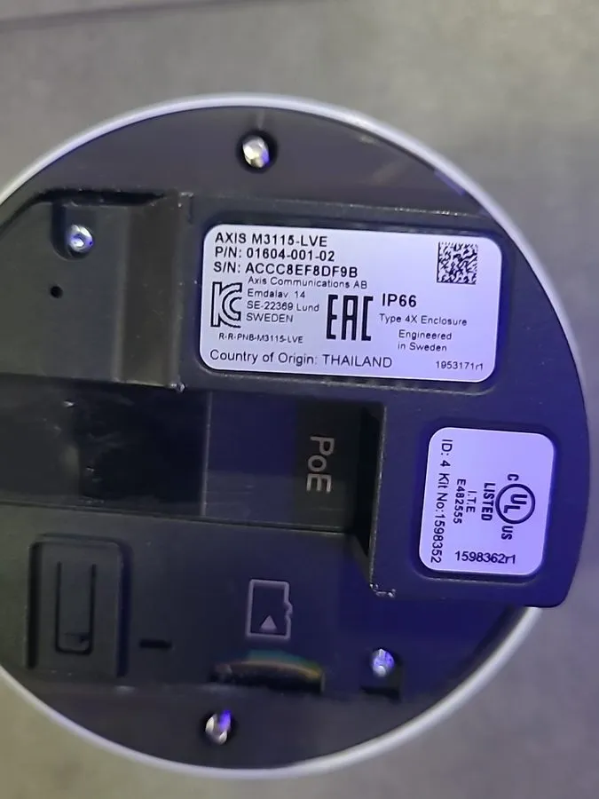 Камера AXIS COMMUNICATIONS 3115-LVE Outdoor Network Dome Camera — фото лота 1