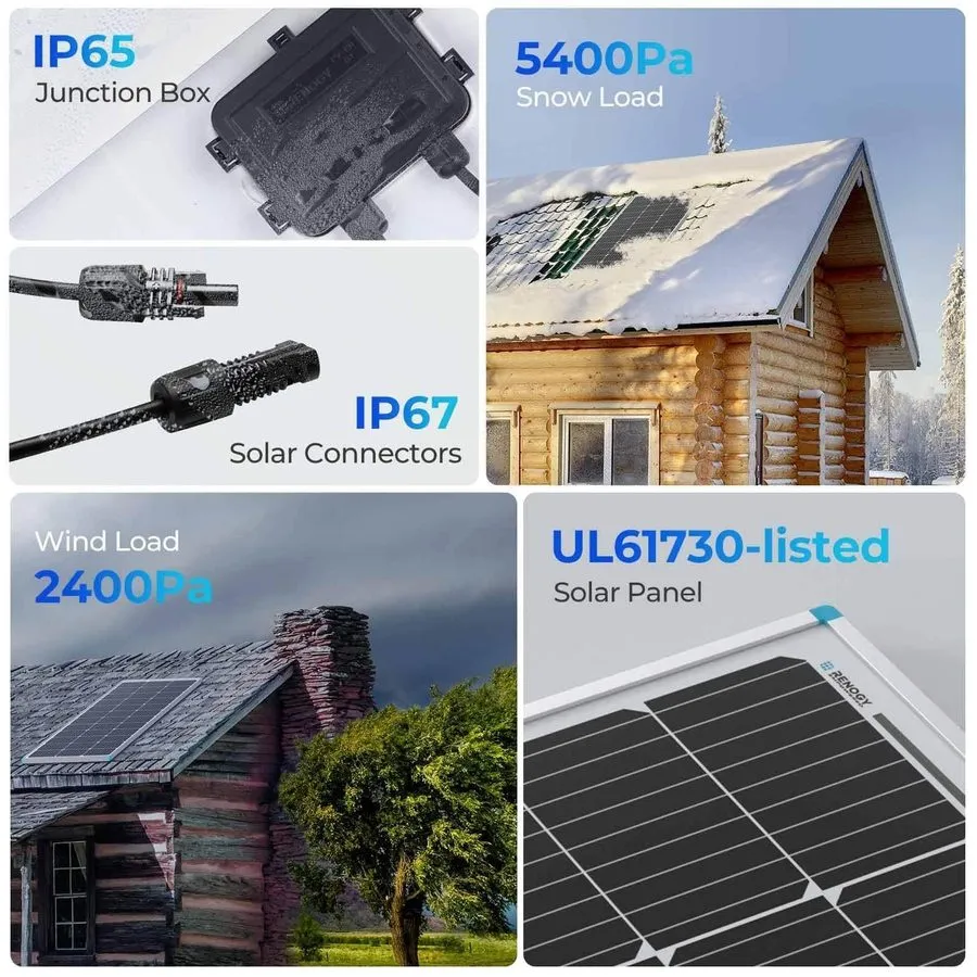 Аккумулятор Renogy 400 Watt 12 Volt Premium 100W Panel+40A MPPT Charge Controlle — фото лота 2