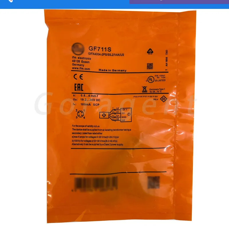 Датчик приближения IFM GF711S Fail-Safe Inductive Proximity Sensor, 19.2-30 VDC