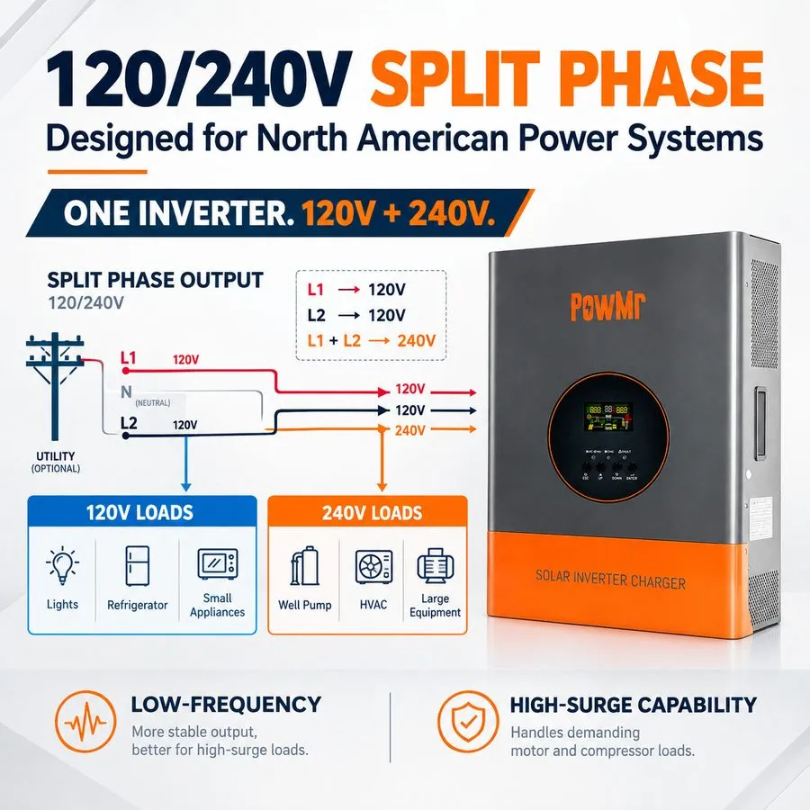 Аккумулятор 5KW 48V Solar Hybrid Inverter 100V/240VAC Split Phase Off-Grid 120A  — фото лота 1