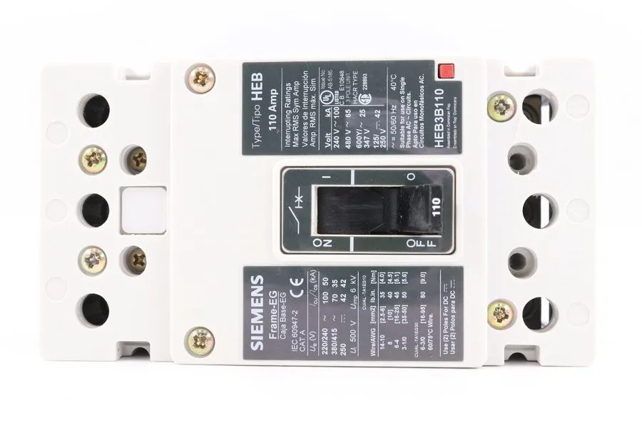 Автоматический выключатель SIEMENS HEB3B110 110A 3-POLE HEB CIRCUIT BREAKER, 65K — фото лота 2