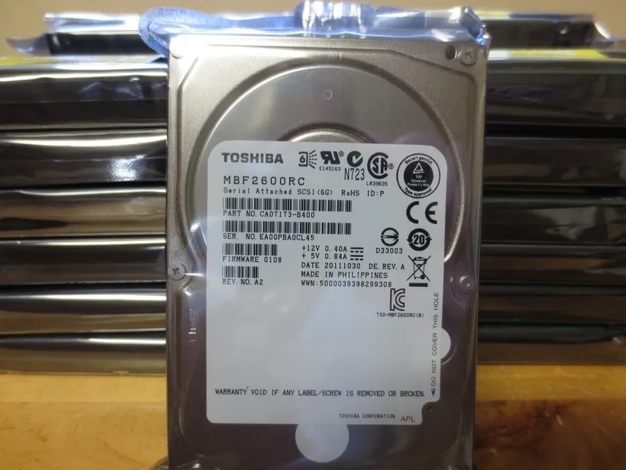 Жёсткий диск TOSHIBA MBF2600RC 600GB 10K 6G SFF 2.5'' SAS HDD HARD DRIVE