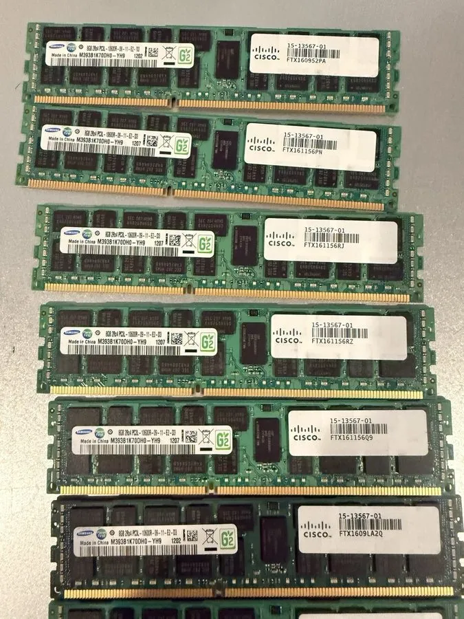 Модуль памяти Samsung M393B1K70DH0-YH9Q9 Samsung 8GB PC3-10600 DDR3-1333MHz ECC — фото лота 1