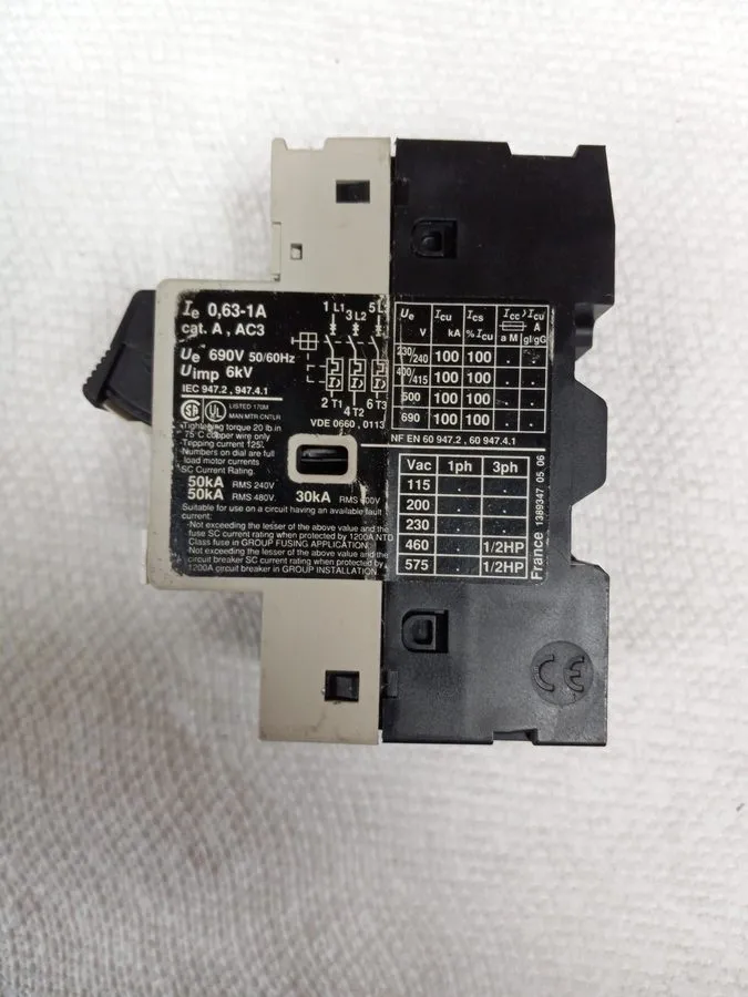 Автоматический выключатель Telemecanique GV2-M05 0.63- 1A 690V Motor Circuit Bre