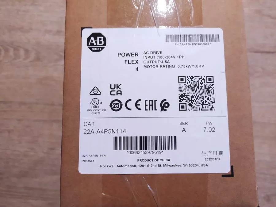 Частотный преобразователь Allen Bradley 22A-A4P5N114 Ser A PowerFlex 4 240V 4.5A