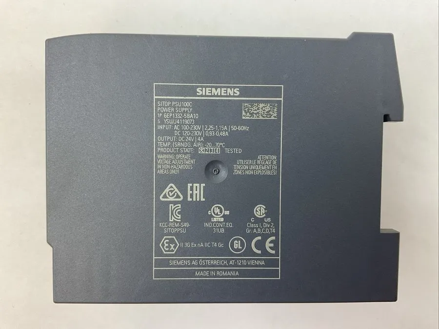 Блок питания Siemens 6EP1332-5BA10 SITOP PSU100C 24VDC 4A DIN Rail Power Supply