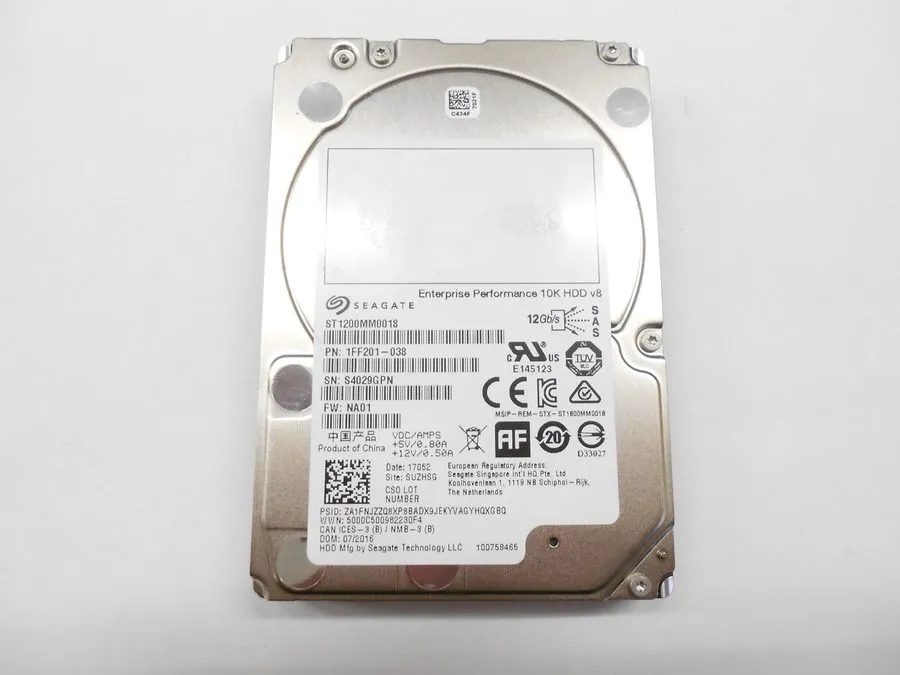 Жёсткий диск Seagate ST1200MM0018 1.2TB 2.5" SAS 12Gbps 10K 520B Enterprise HDD
