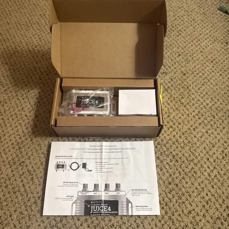 Усилитель ТВ-сигнала Distribution Amplifier ClearStream JUICE4 4 TV Output 4K 8K — фото лота 1
