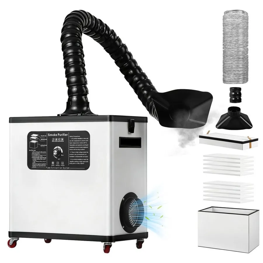 Дымоуловитель 210W Laser Fume Extractor 360m³/h 4-Stage Portable Smoke Purifier  — фото лота 2