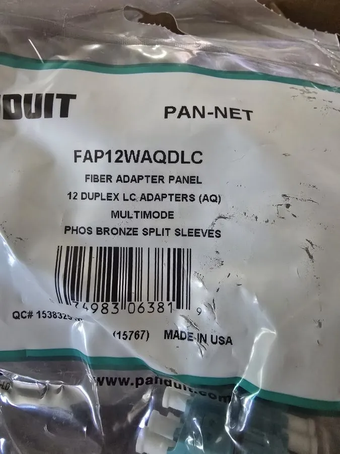 Оптический модуль 1..PANDUIT FAP6WAQDLC fiber adapter panel 6 duplex 12 strand m — фото лота 1
