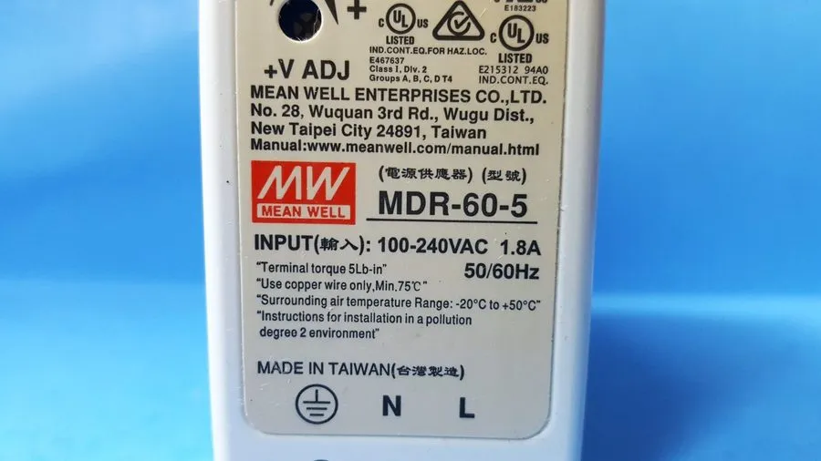 Блок питания Mean Well MDR-60-5 DIN Rail Power Supply 5V 10A 50W 100-240VAC Inpu