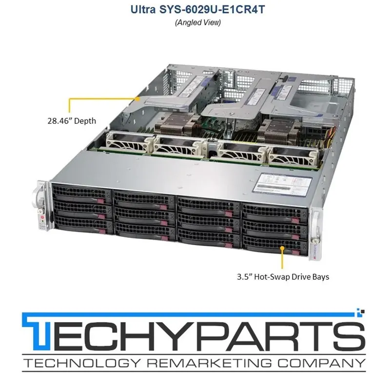 Сервер Supermicro SYS-6029U-E1CR4T 2x Xeon Gold 5120 2.2GHz CPUs 192GB RAM 2U Se