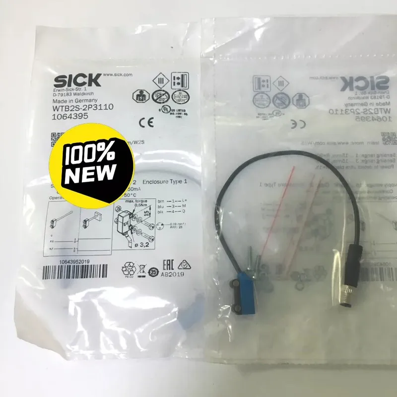 Датчик приближения Sick WTB2S-2P3110 Photoelectric Proximity Sensor 1064395