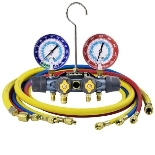 Манометрический коллектор 4-Valve HVAC Manifold Gauge Set — фото лота 1