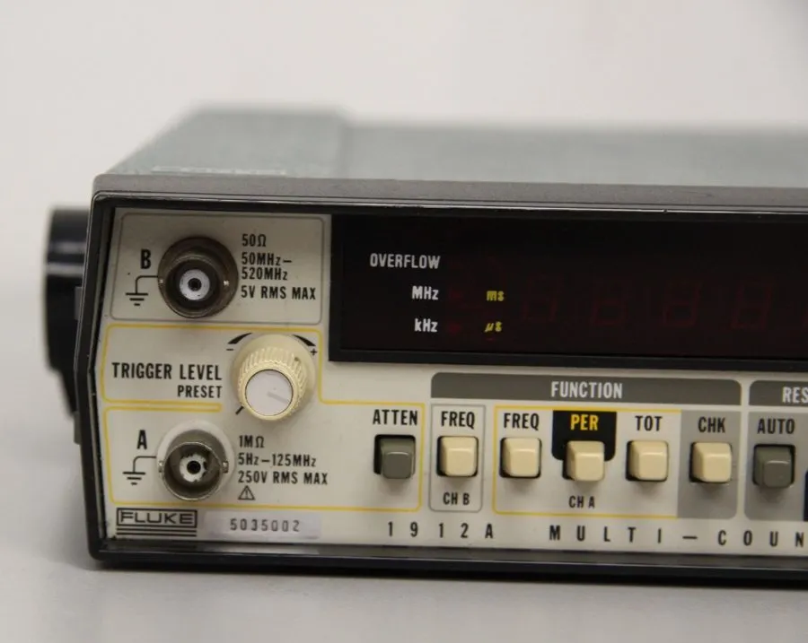 Тестер Fluke 1912A Multi Counter 50MHz-520MHz 5Hz-125MHz Frequency Counter Multi — фото лота 1