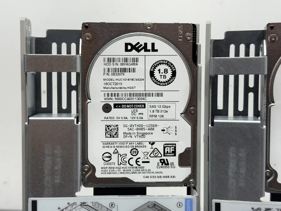 Жёсткий диск Dell 1.8TB 10K 12Gb/s SAS 2.5" SFF Enterprise HDD 0B33079 HUC101818