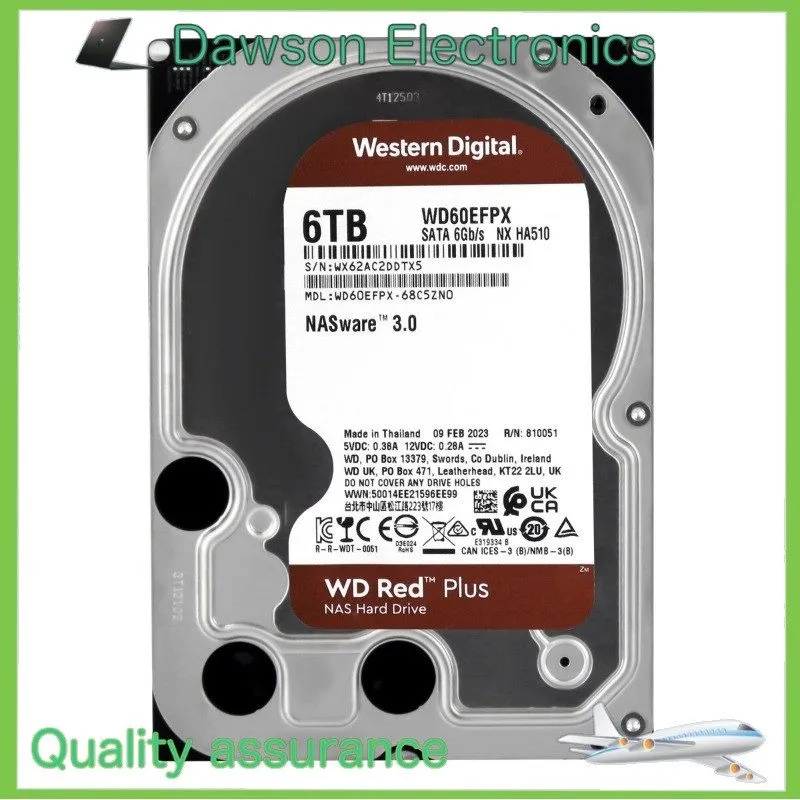 Жёсткий диск Western Digital Red Plus NAS 6TB WD60EFPX 5400RPM SATA III 256MB Ca