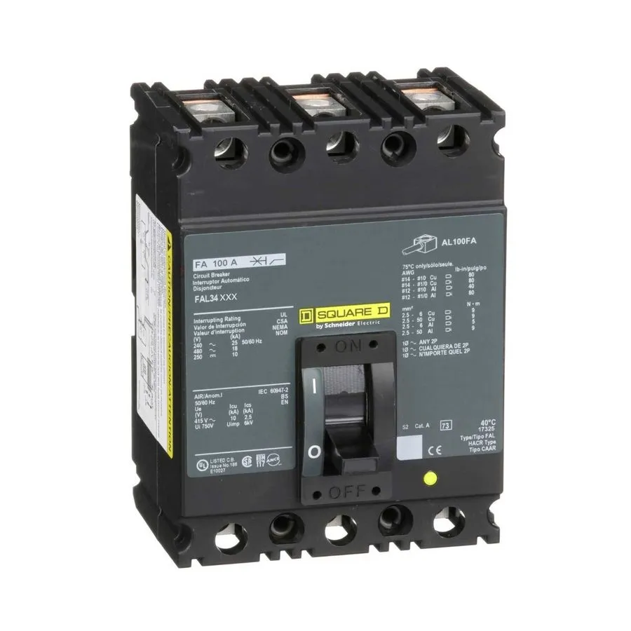 Автоматический выключатель Square D 60 Amp 18kA@480V Max Circuit breaker FAL3406