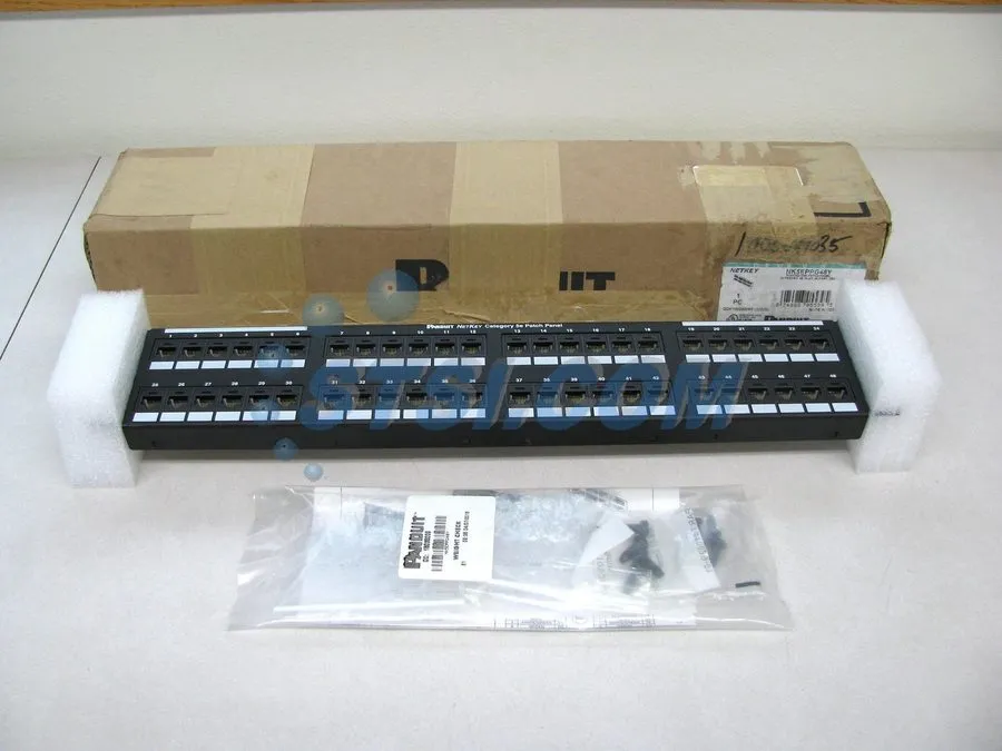Патч-панель Panduit NetKey NK5EPPG48Y Cat5e 48-Port RJ-45 2U 19in Rack Patch Pan