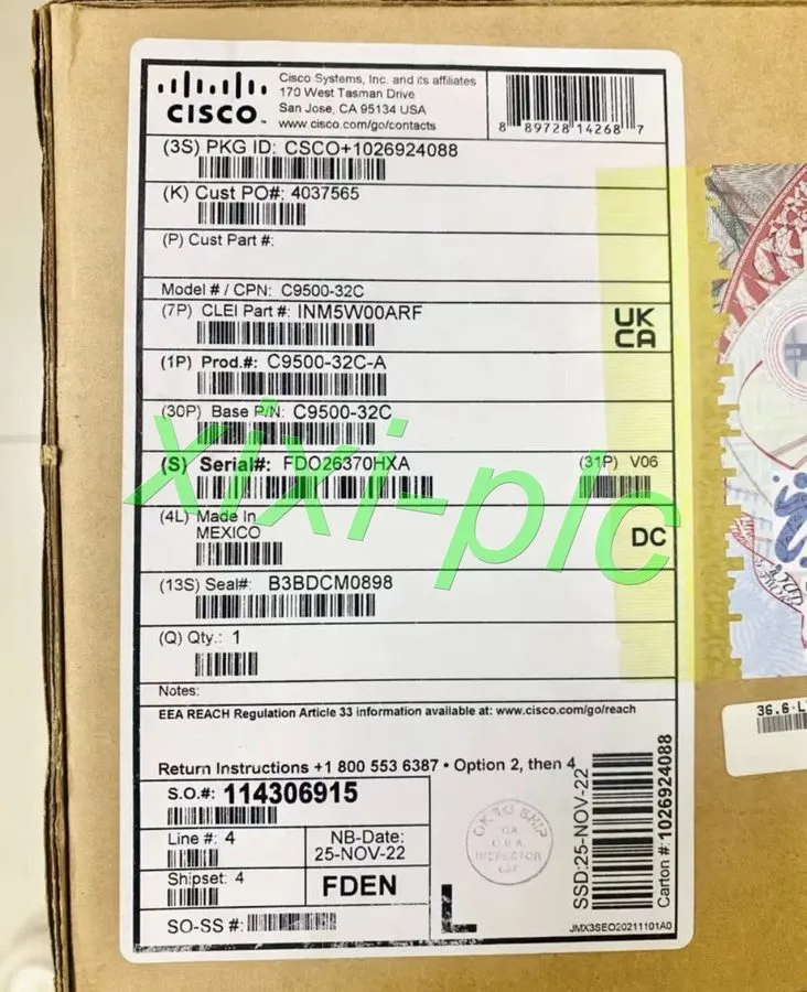 Коммутатор Cisco C9500-32C-A Hosted switch DHL shipping