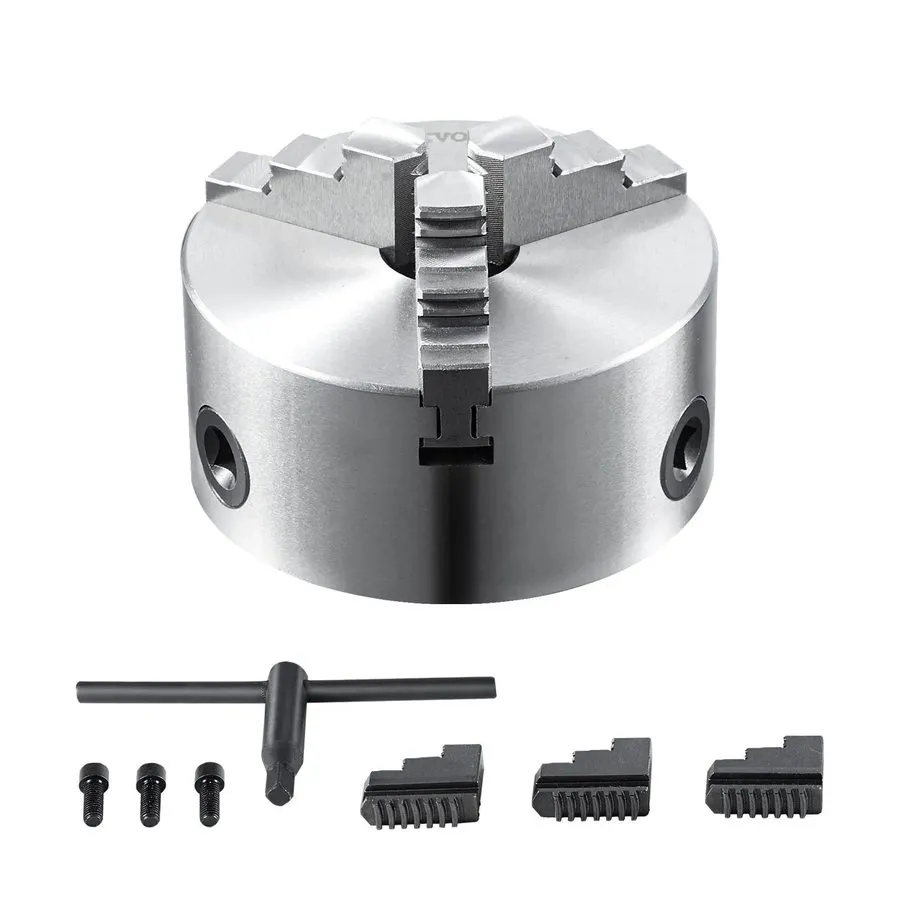 Режущий инструмент 3-Jaw Lathe Chuck, 6'', Self-Centering Lathe Chuck, 0.14- 6.3