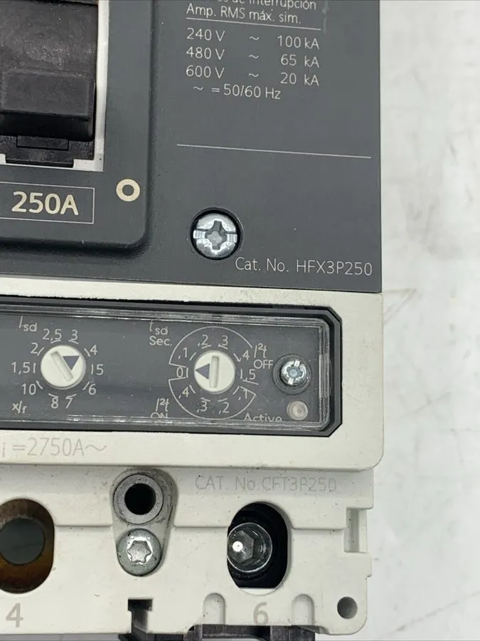 Автоматический выключатель Siemens HFX3P250 Breaker 250A HFGA w/Siemens 3VL9325- — фото лота 2