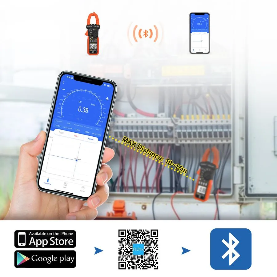 Тестер Digital Clamp Meter TRMS Auto Range AC DC Volt Ohm NCV Amperemeter 400uA~ — фото лота 2