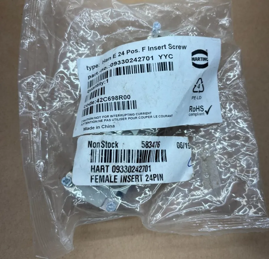 Разъём Harting Connector Heavy Duty 24 Contacts 16A 500V Female