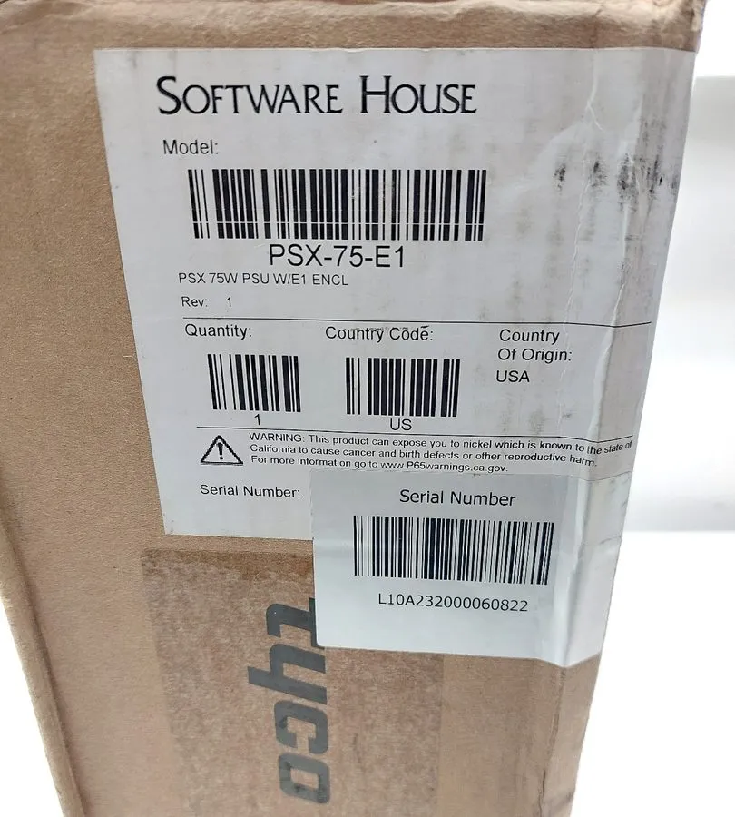 Блок питания Software House PSX-75-E1 Power Supply Unit with E1 Enclosure