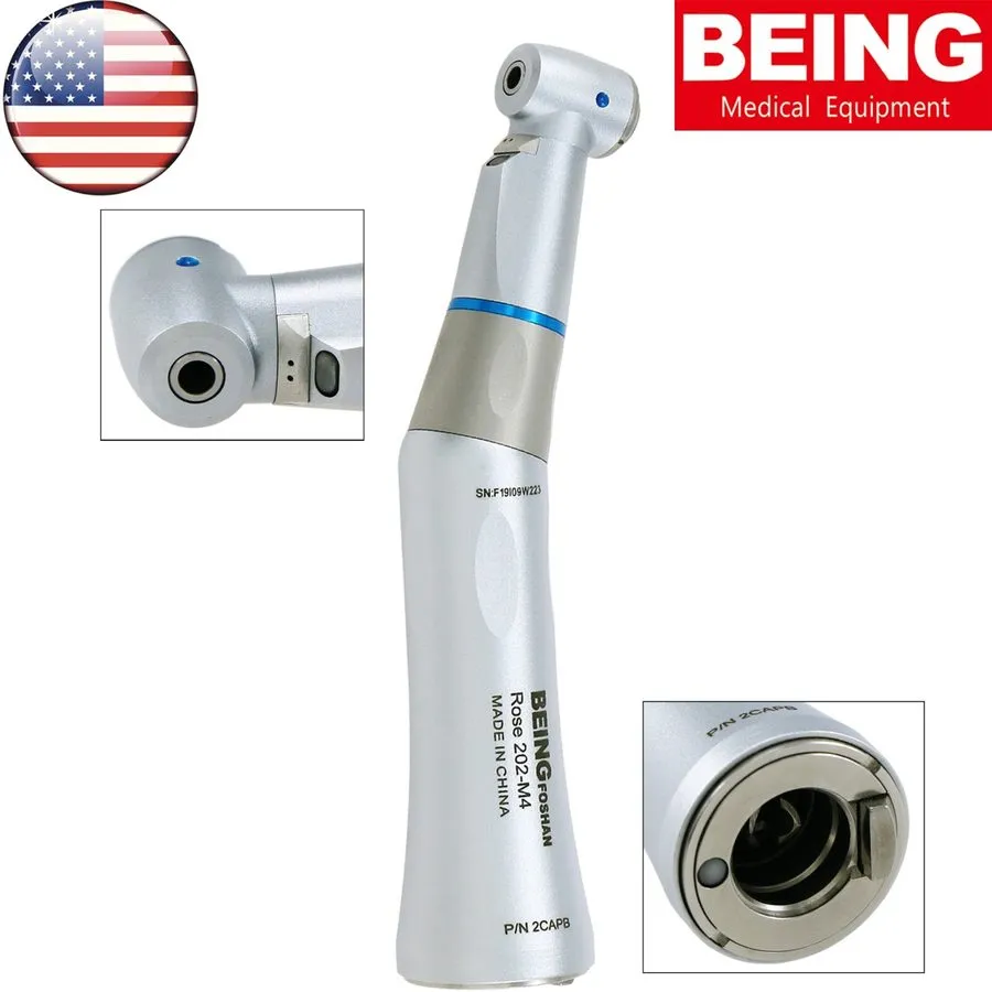 Стоматологический наконечник BEING Dental 1:1 Fiber Optic Contra Angle Handpiece — фото лота 1