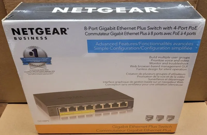 Коммутатор NETGEAR GS108PE-300NAS 8-Port Gigabit Ethernet Switch w/ 4-Port PoE