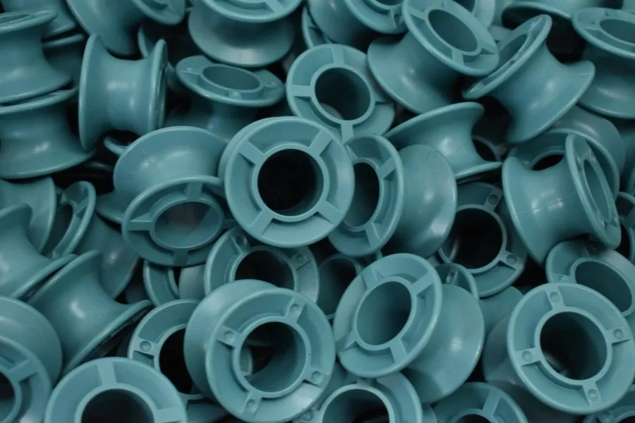 Конвейер 90801200 Case Conveyor Spool Roller Teal Plastic Guide Wheel Bulk lbs — фото лота 2