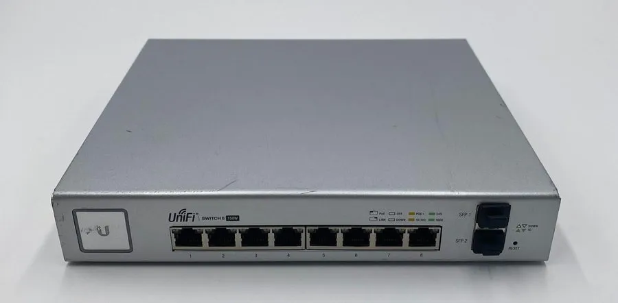 Коммутатор Ubiquiti US-8-150W 8-Port UniFi Switch, Managed PoE+ Gigabit Switch