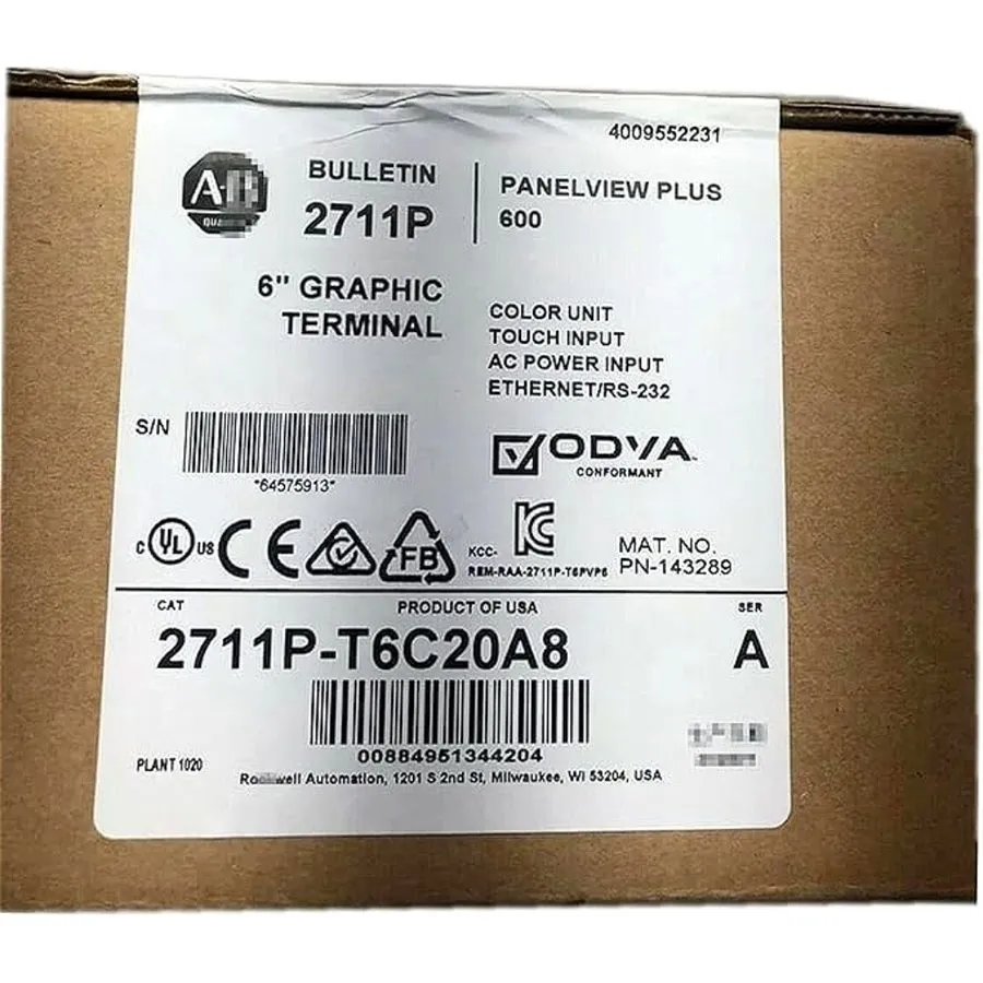 Панель оператора Allen-Bradley 2711P-T6C20A8 PanelView Plus 600 Graphic Terminal