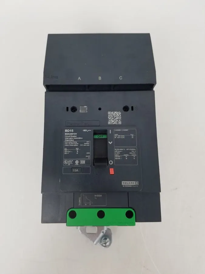 Автоматический выключатель Square D BDA34015Y 3p 480V 15a 18k I-Line Circuit Bre