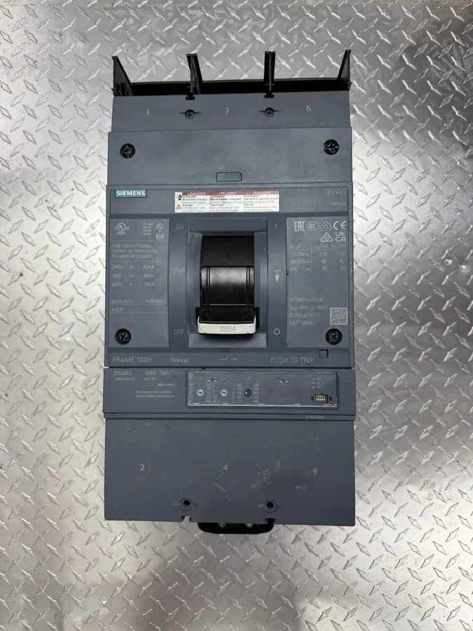 Автоматический выключатель Siemens 3VA6610-6HL32 3-Pole 1000A HMNAE Circuit Brea — фото лота 1