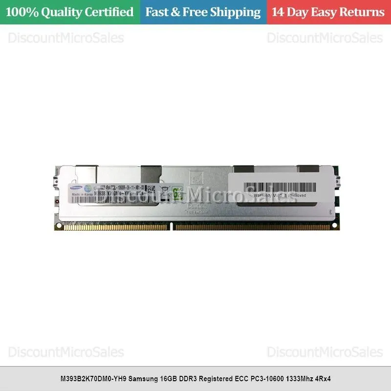 Модуль памяти M393B2K70DM0-YH9 Samsung 16GB DDR3 Registered ECC PC3-10600 1333Mh