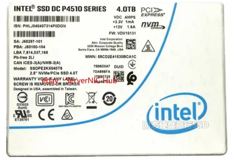 SSD-накопитель Intel P4610 3.2TB Enterprise U.2 SSD 2.5" Solid State Drive SSDPE