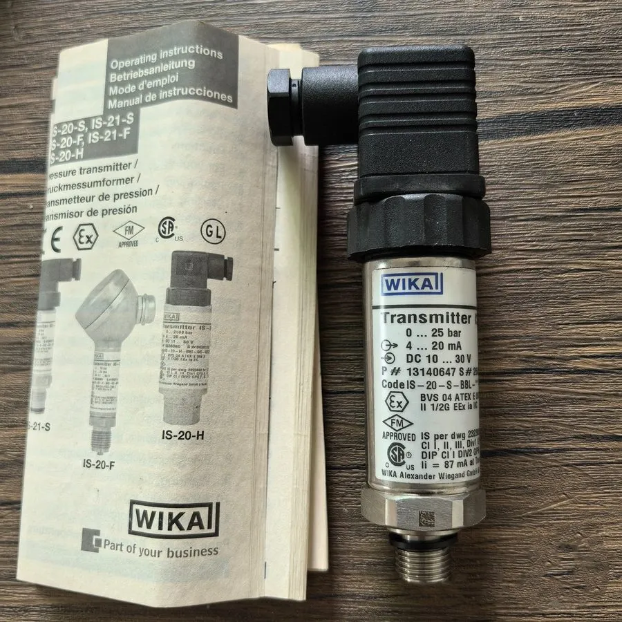 Датчик давления Wika IS-20-S 5000psi Pressure Transmitter 52744997 4-20mA 10-30V