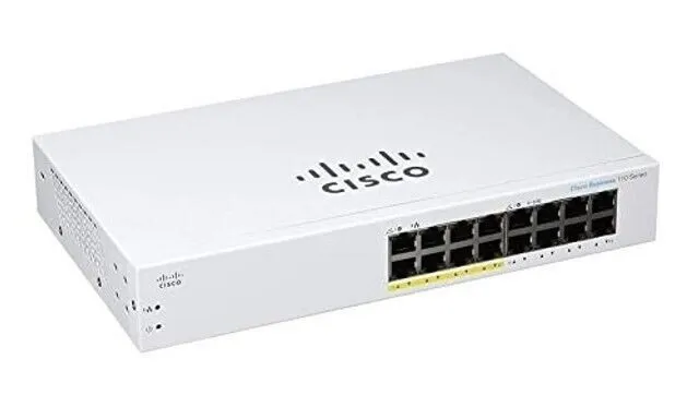 Коммутатор Cisco CBS110-16PP-NA 16-Port Gigabit PoE+ Unmanaged Switch 64W