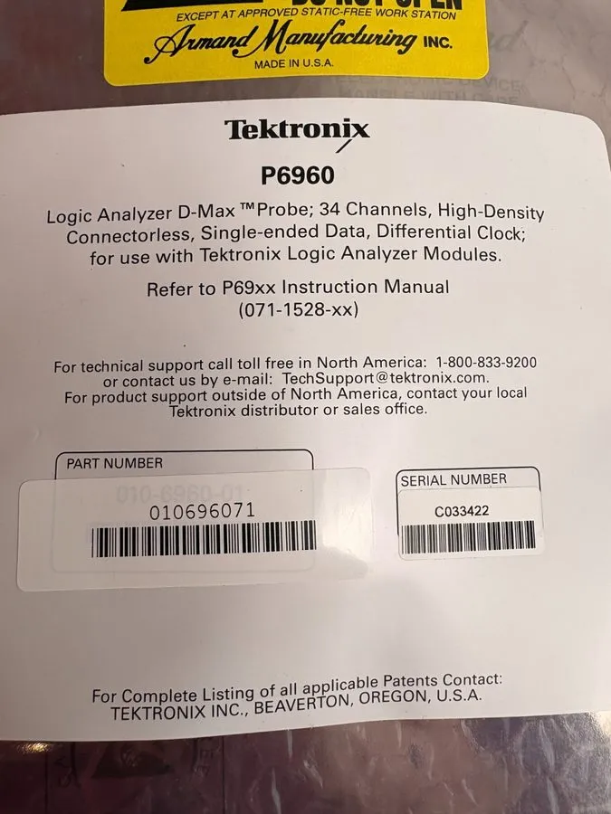 Логический анализатор TEKTRONIX P6960 Single-Ended Data Logic Analyzer Probe