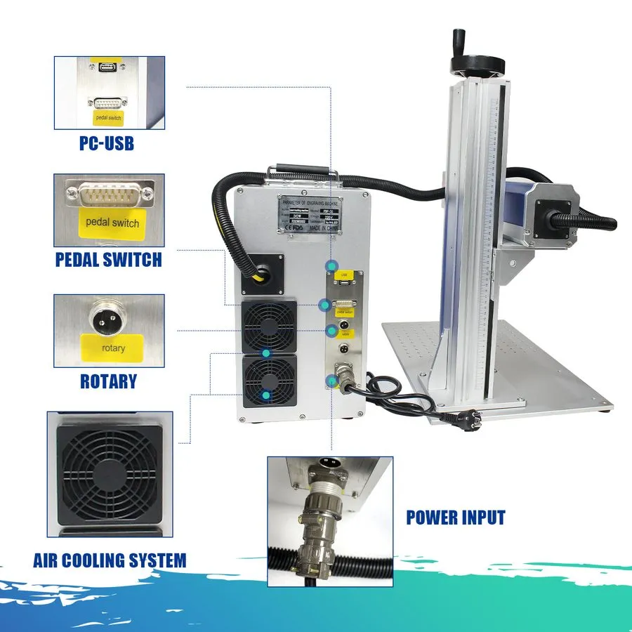 Лазерный источник Raycus 20W 30W 50W 70W 100W Fiber Laser Metal Marking Machine  — фото лота 2