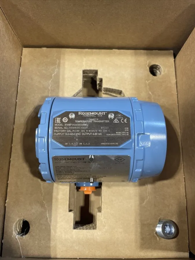 Датчик температуры Rosemount Digital Temperature Transmitter 3144PD1A1E5B4M5 0°- — фото лота 1