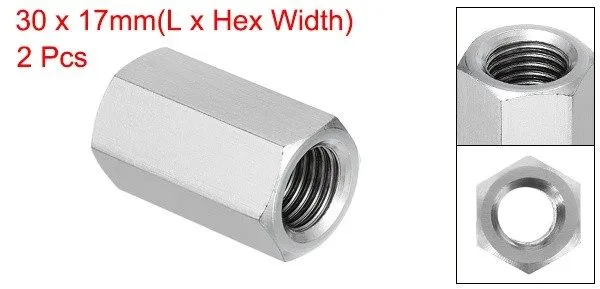 Датчик M12 x 1.5-Pitch 30mm Length 304 Stainless Steel Hex Coupling Nut Connecto