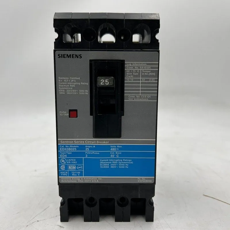 Автоматический выключатель Siemens Sentron ED43B025 Circuit Breaker 25A 3-Pole 4