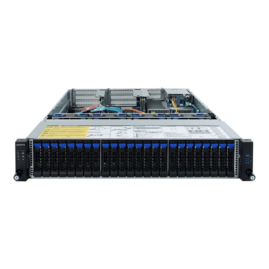 Сервер Gigabyte Rack Server R282-Z91+2x EPYC 7443 26x 2.5" SAS 2x 1600W No Disk