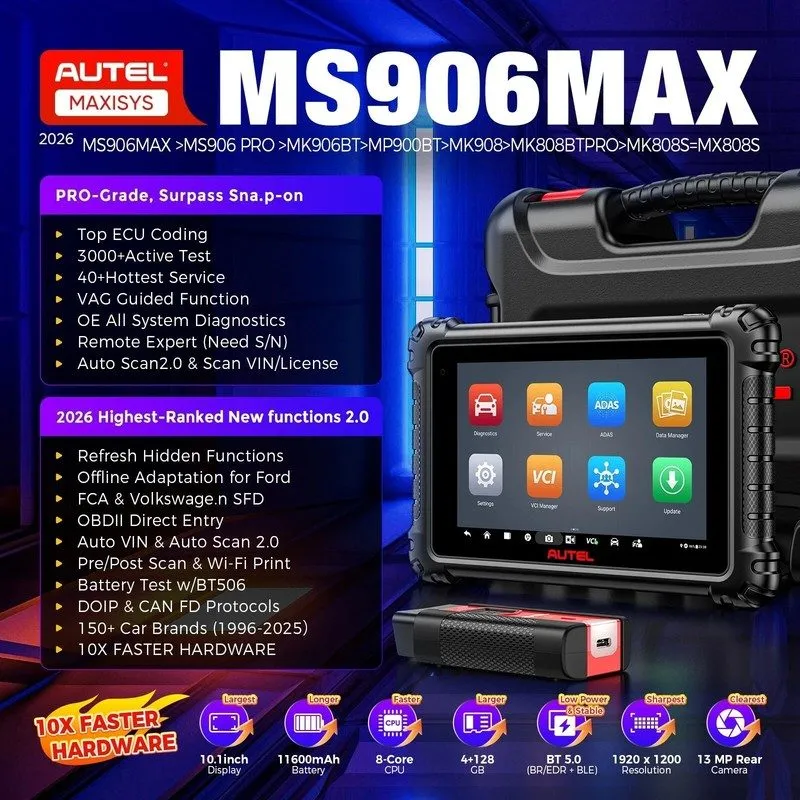 Диагностический сканер Autel MaxiSYS MS908S PRO II & J2534 Programming Coding Sc