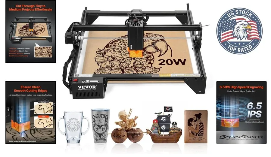 Лазерный гравёр Robust 20000mW Laser Engraver with Eye Protection High Precision