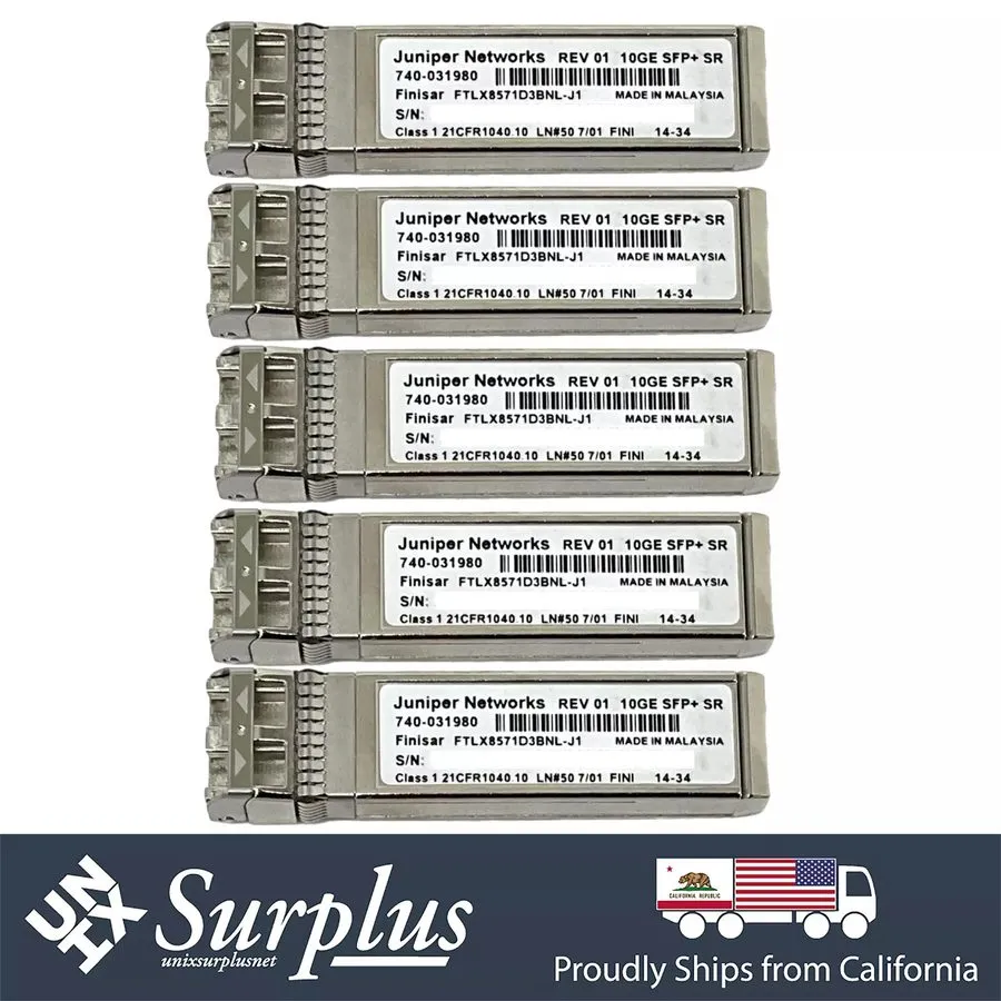 Трансивер X6 Juniper Networks 10GE SFP+ SR 740-031980 740-021308 850nm MMF Trans