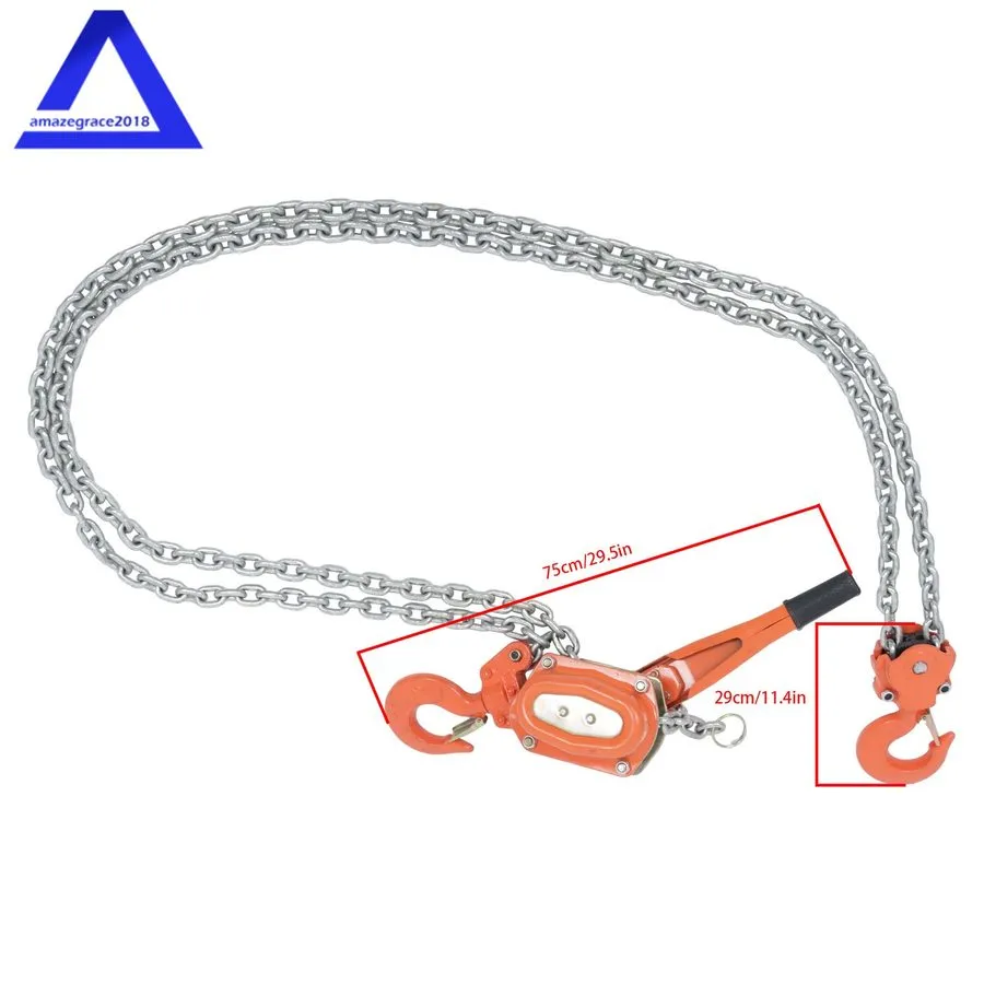 Таль 10FT Lifter Block Chain Hoist G80 Alloy Steel Ratchet Hoist 13200lb Capacit